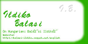 ildiko balasi business card